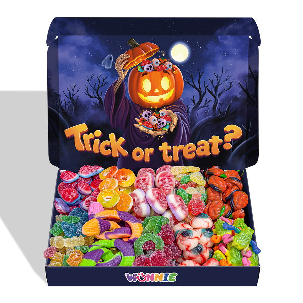 Wunnie Box "Happy Halloween", Süßigkeitenbox zum Zusammenstellen mit deinen Lieblingssorten 