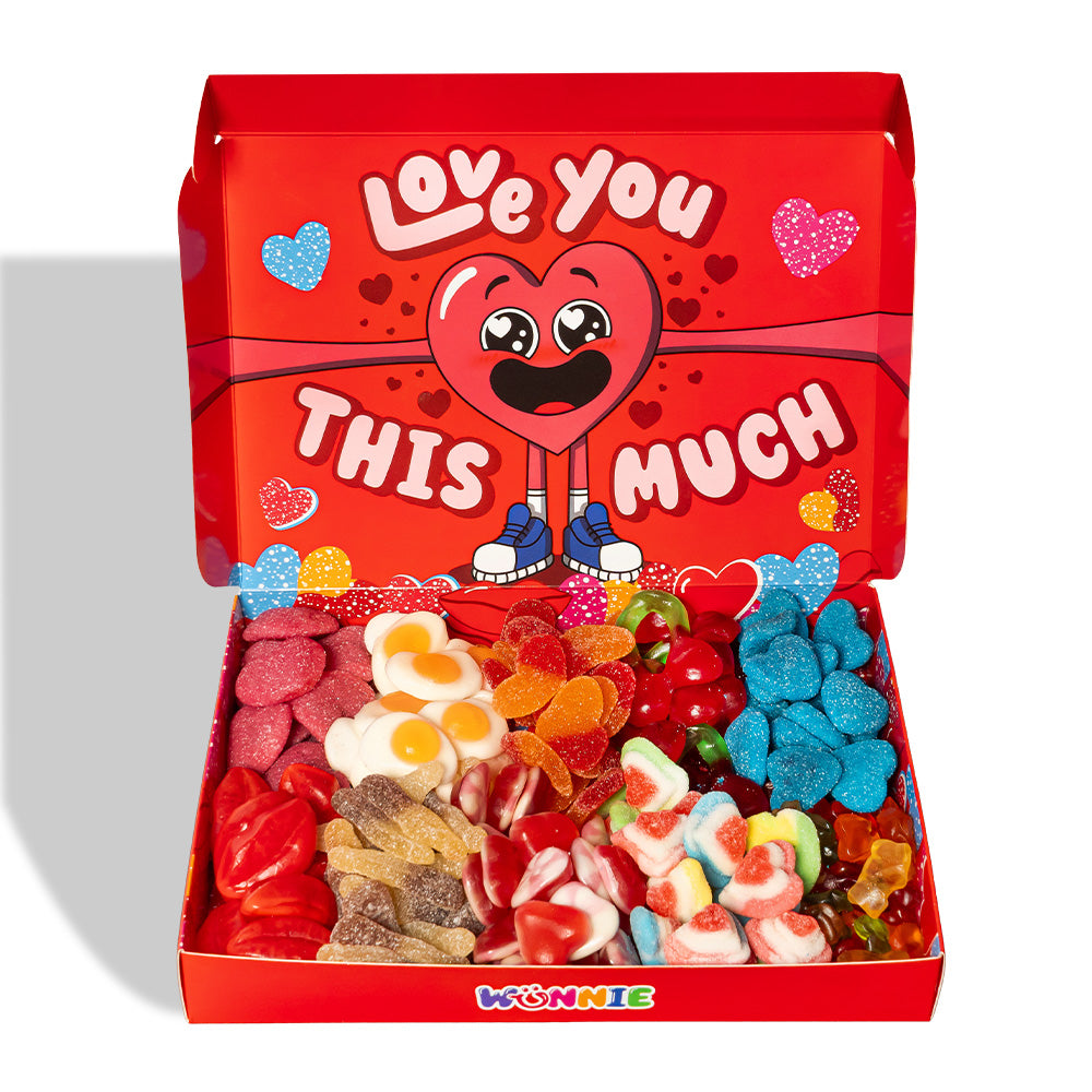 Wunnie box love aperta con scritta Love You this much