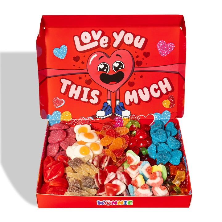 Wunnie box love aperta con scritta Love You this much