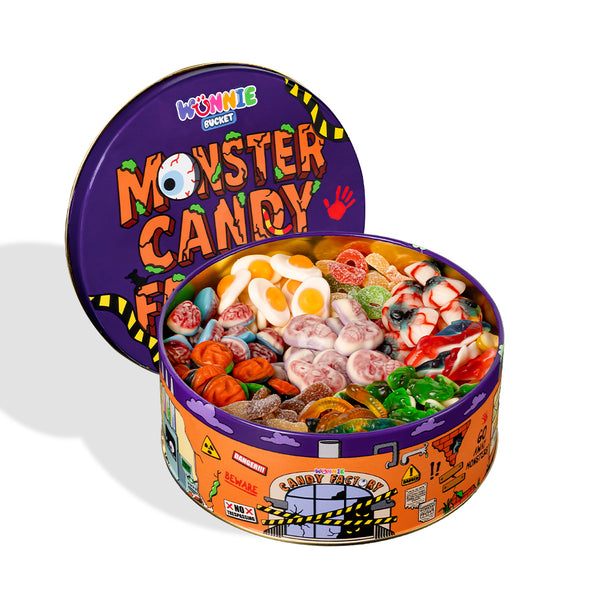 Wunnie Bucket "Happy Halloween", Kombinierbare Dose mit Gummibonbons mit deinen Lieblingsgeschmacksrichtungen 