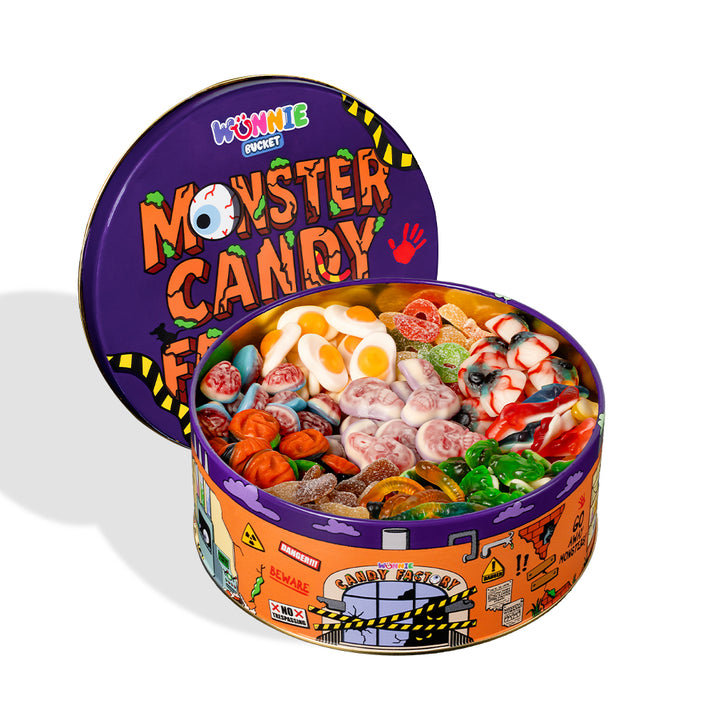 Wunnie Bucket "Happy Halloween", Kombinierbare Dose mit Gummibonbons mit deinen Lieblingsgeschmacksrichtungen 