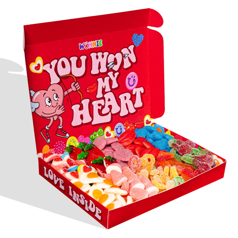 Wunnie box „Love You Forever“, die Candy box zum Zusammensetzen mit den Lieblingsgummibärchen deiner besseren Hälfte - 1 kg 