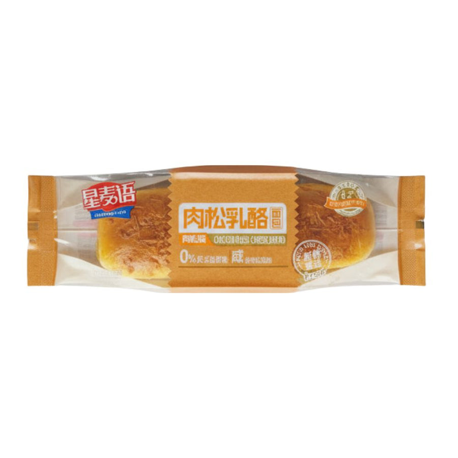 Xing Mai Yu Chicken Floss Cheese Bread, panino ripieno di pollo e formaggio da 80g.