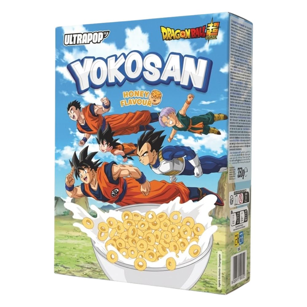 Yokosan Dragon Ball Super Honiggeschmack, Getreide mit Honiggeschmack 350g 