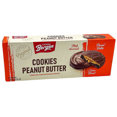 Conezione da 128g di biscotti con burro di arachidi Bergen Cookies peanut Butter