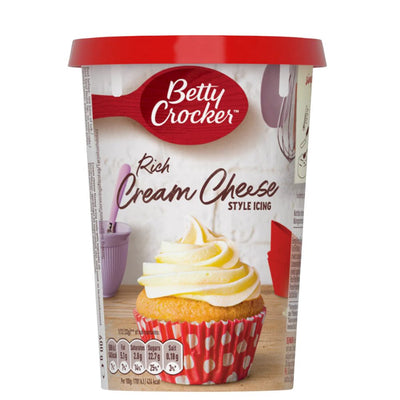 Confezione da 400g di icing Betty Crocker Cream Cheese Style Icing