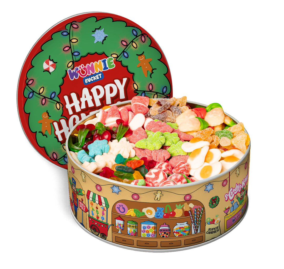 Wunnie Bucket “Frohe Feiertage” - 2 kg 