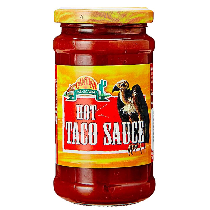 Confezione da 220g di salsa piccante per tacos Cantina Mexicana Hot Taco Sauce