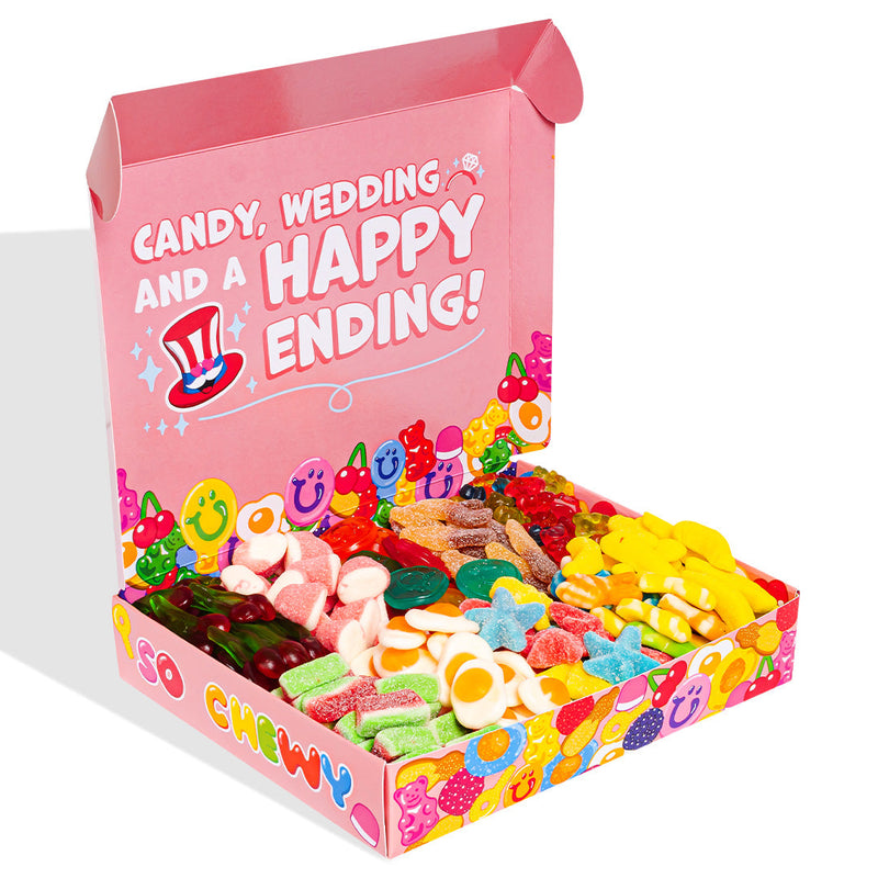 Candy Box Bride to be Happy, Zusammenstellbare Gummibonbon-Box mit den Lieblingen der Braut