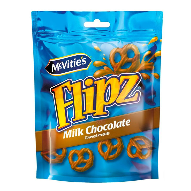 Confezione da 90g di pretzel al cioccolato Flipz Milk Chocolate