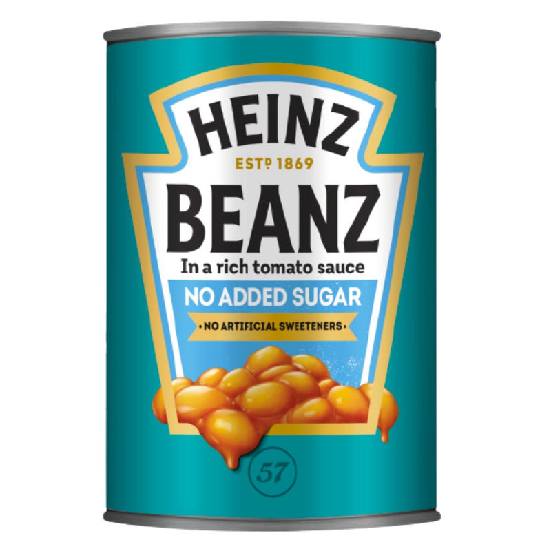 Confezione da 415g di fagioli in salsa Heinz Beanz No Added Sugar