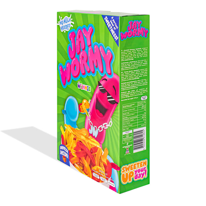 Wunnie Jay Wormy, Schachtel mit Gummiwürmern von 1kg 