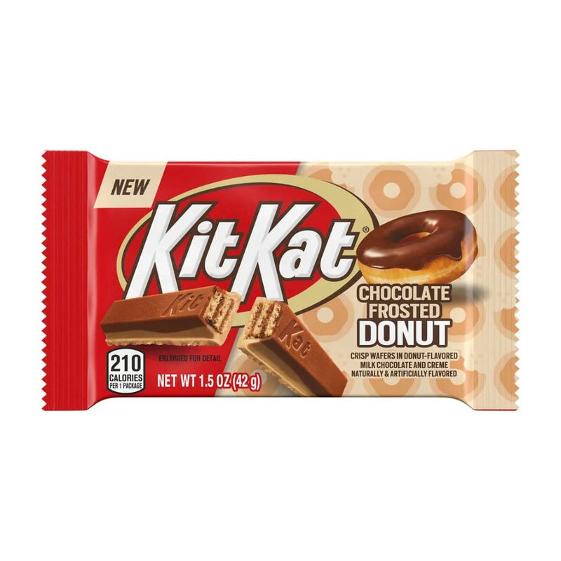 Confezione da 42g di wafer ricoperto di cioccolato al gusto di ciambella Kit Kat Chocolate Frosted