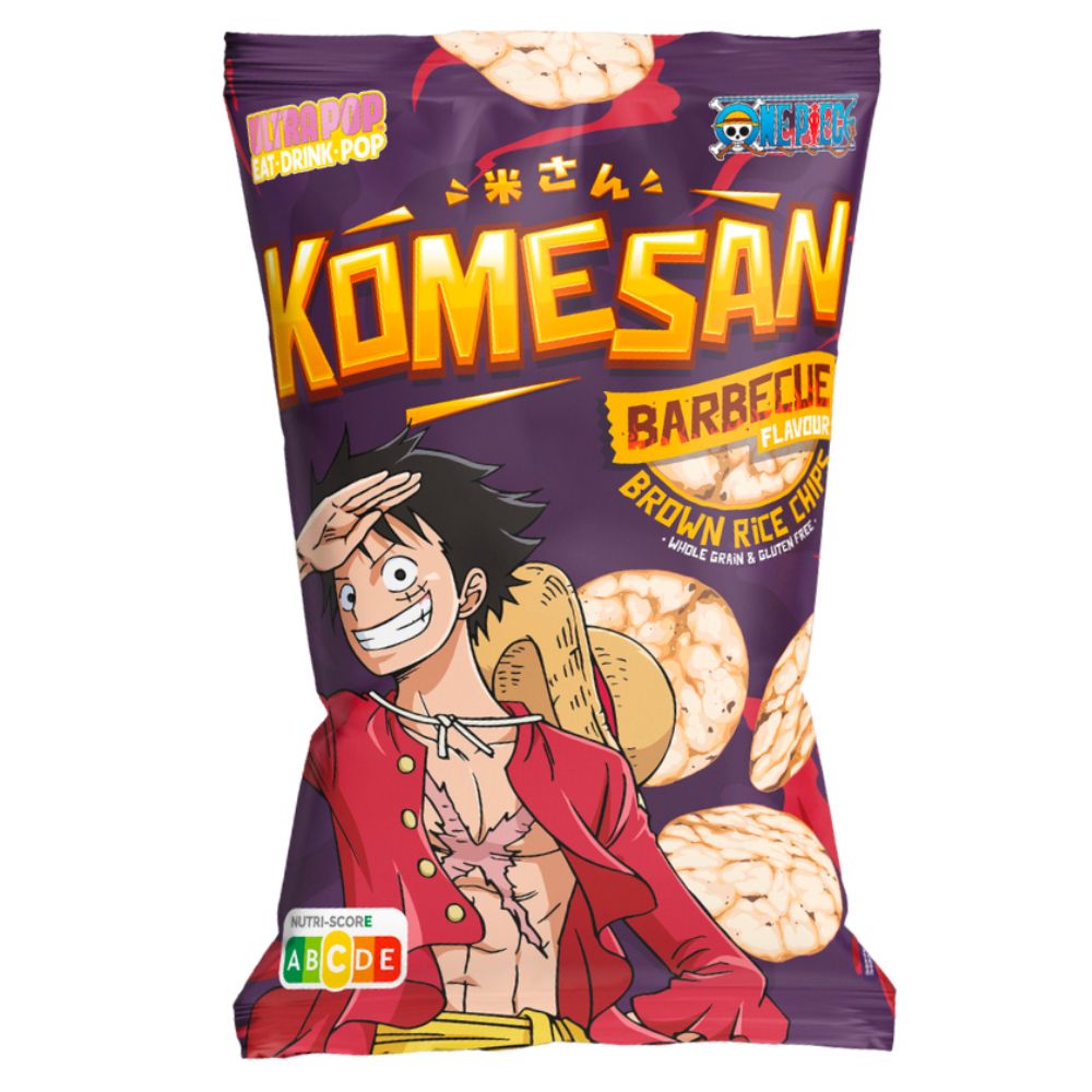 Ultra Pop Komesan Barbecue Luffy One Piece, Reis-Chips mit Barbecue-Geschmack 60g 