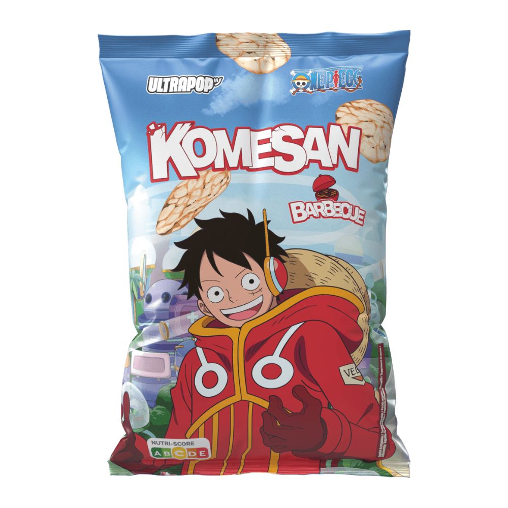 Ultra Pop Komesan Barbecue Luffy One Piece, Reis-Chips mit Barbecue-Geschmack 60g 