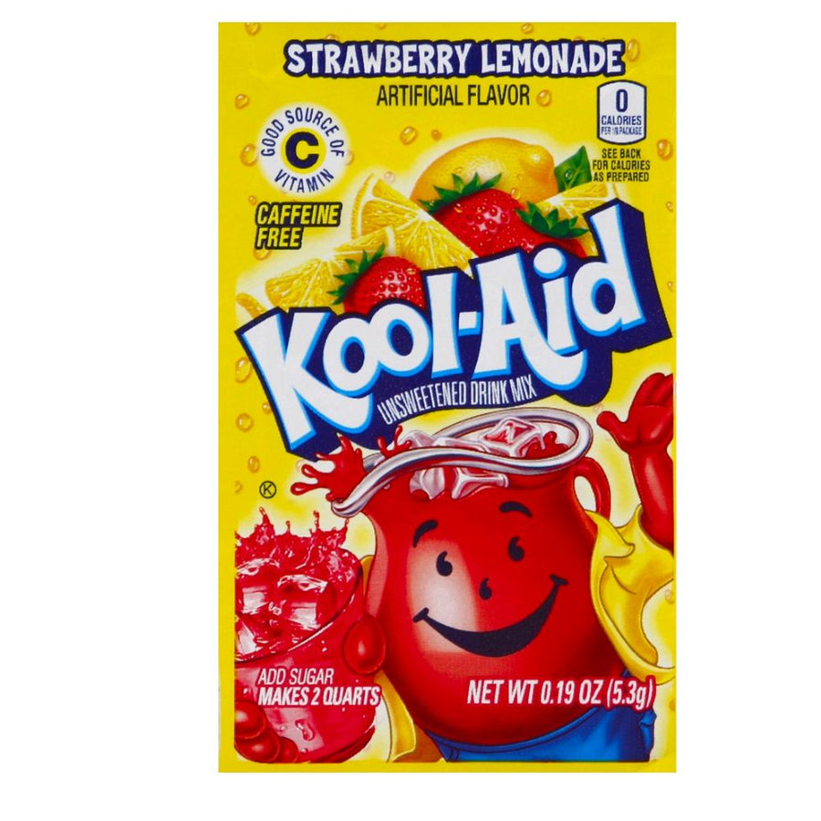 Confezione di preparato per bevande a limone e fragola kool aid strawberry lemonade