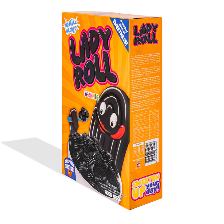 Wunnie Lady Roll, Schachtel mit Lakritze von 1kg 
