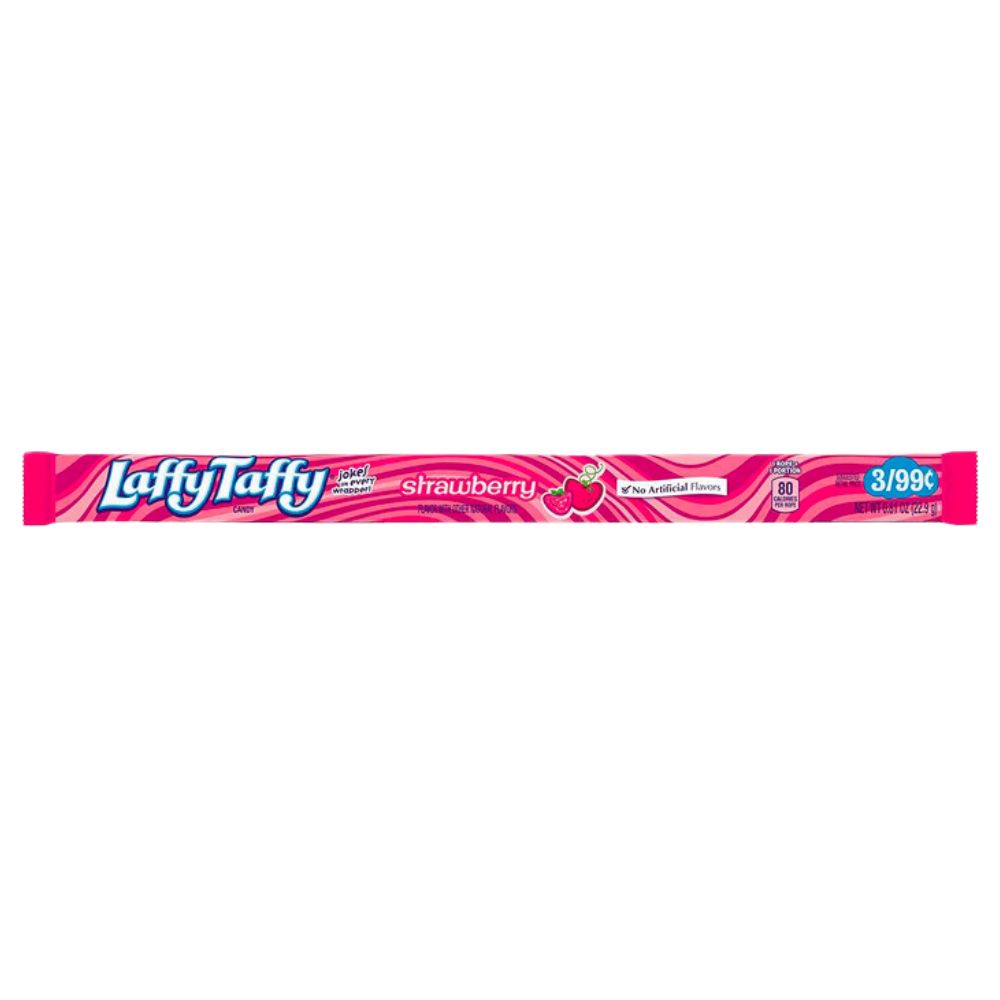 Confezione da 22g di caramella alla fragola Laffy Taffy Strawberry