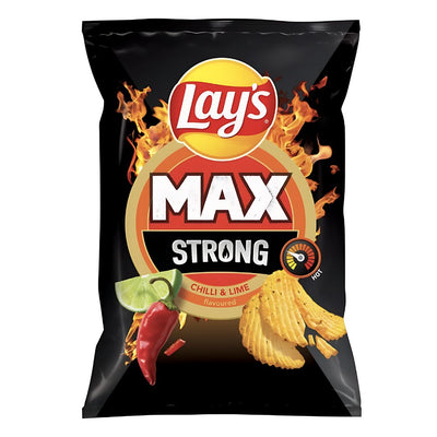 Confezione da 120g di patatine piccanti al lime Lay's Strong Chilli & Lime