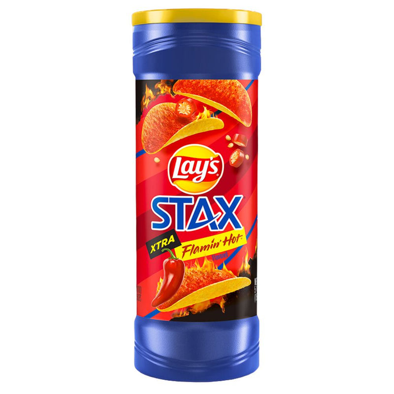 Lay's Stax Xtra Flamin' Hot - super scharfe Chips mit 155,9g – American ... Lay's Stax Xtra Flamin' Hot - super scharfe Chips mit 155,9g – American ...