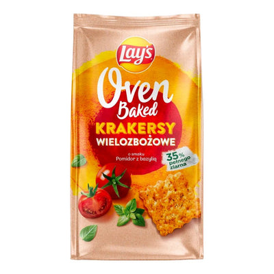 Confezione da 80g di crackers al pomodoro e al basilico Lay's Oven Baked 