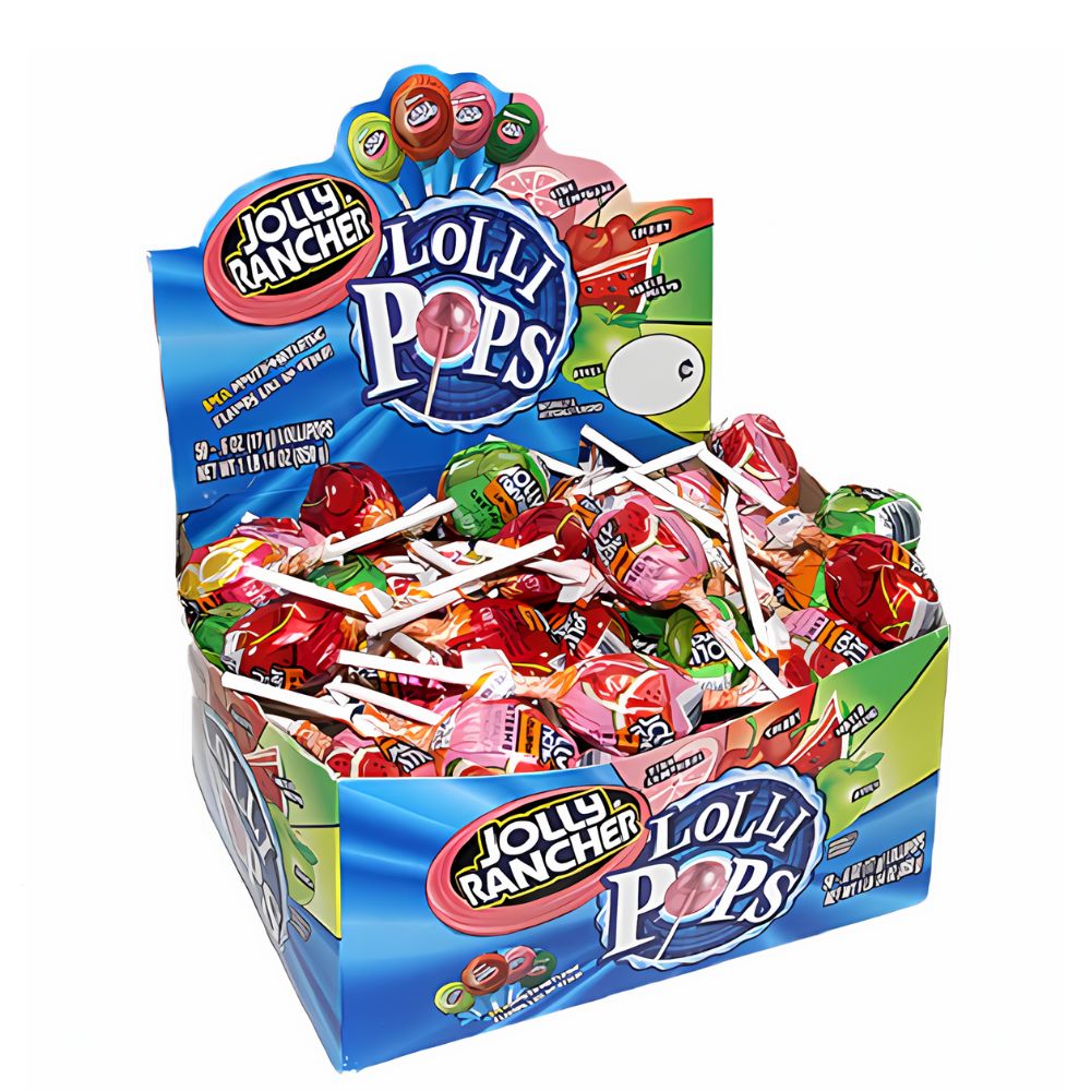 Jolly Rancher Lollipop, Fruchtlutscher 16g (Packung mit 50) 