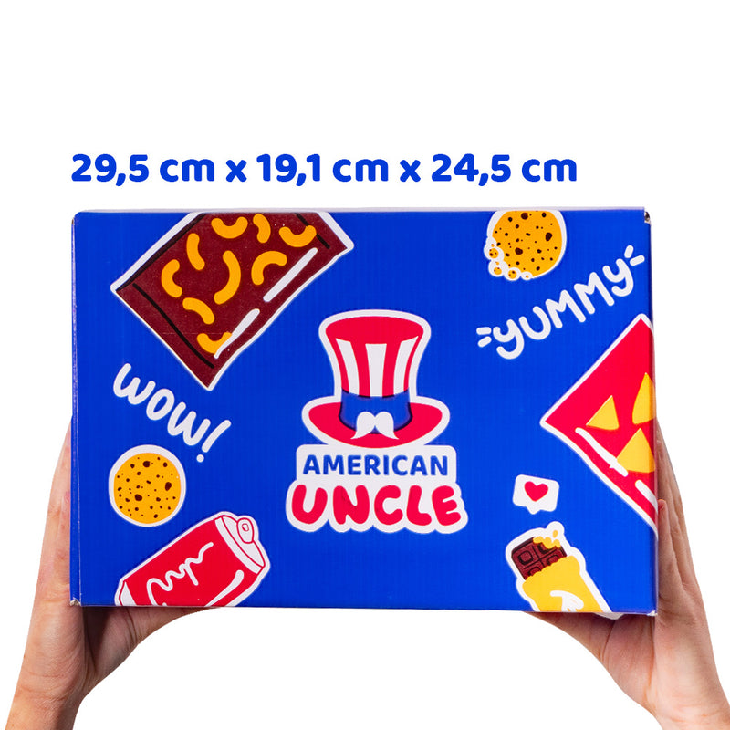 Salzige Snack-Box mit mindestens 18 internationalen Produkten