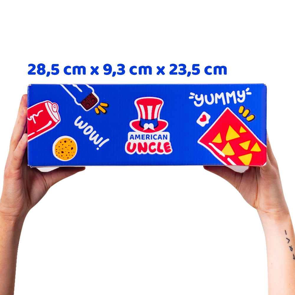 Snack box süß aus mindestens 20 internationalen Produkten 
