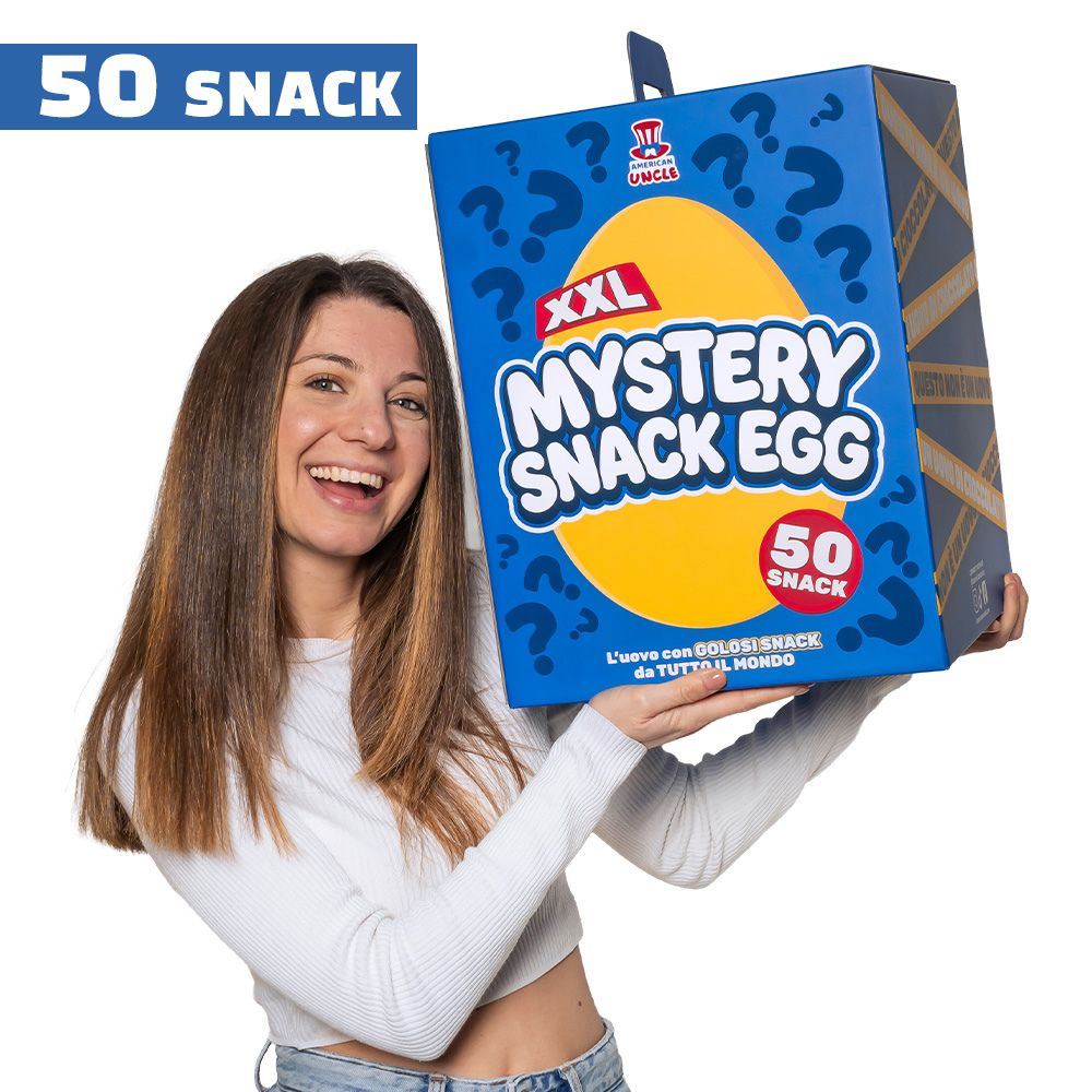 American Uncle Snack Egg XXL, Ei aus 50 snack süß und salzig 