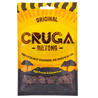 Confezione da 25g di carne secca Cruga Original Biltong