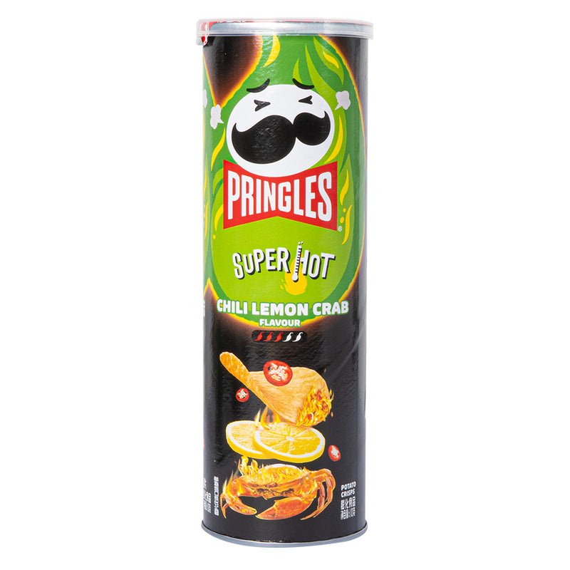 Confezione da 110g di patatine piccanti al gusto di lime e granchio Pringles Chili Lemon Crab