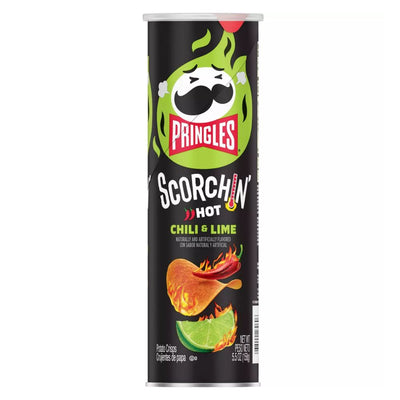 Confezione da 158g di patatine al lime e piccanti Pringles Scorchin