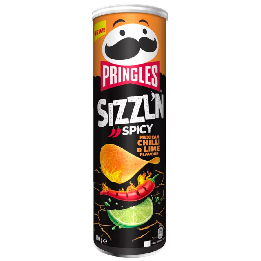Confezione da 180g di patatine al lime e peperoncino Pringles Mexican Chili and Lime