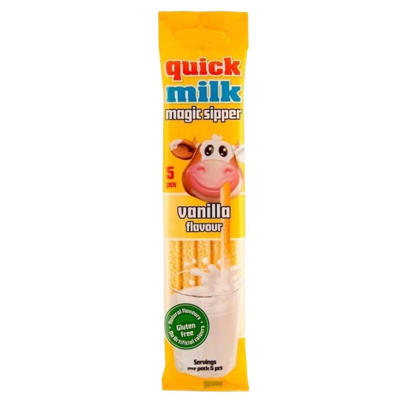 Confezione da 30g di cannucce alla vaniglia Quick Milk