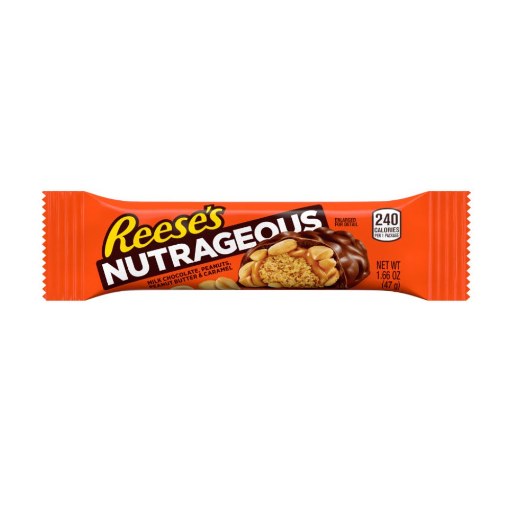 Reese's Nutrageous, Erdnussbutter- und Schokoladenriegel mit 47g 