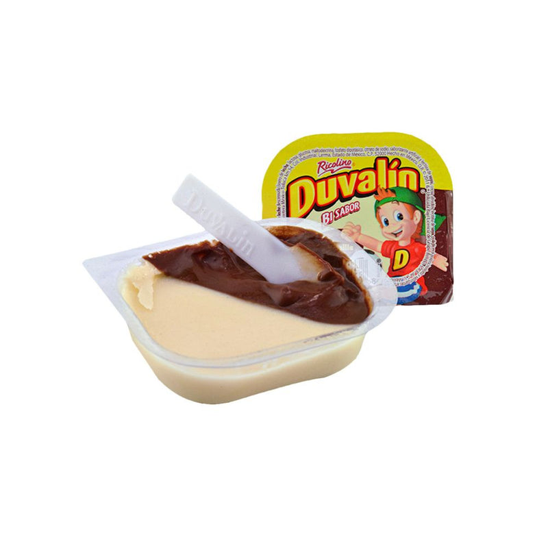 Confezione da 15g di caramella al cioccolato e alla vaniglia Duvalin Bi Sabor