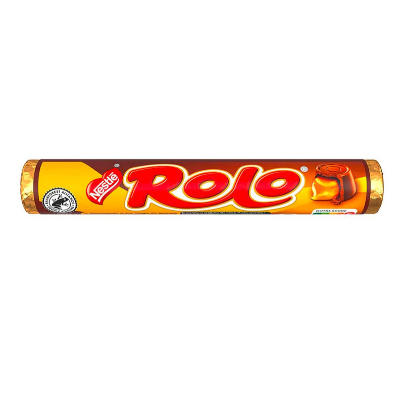 Confezione da 52g di caramella al cioccolato ripiena di mou Nestle Rolo