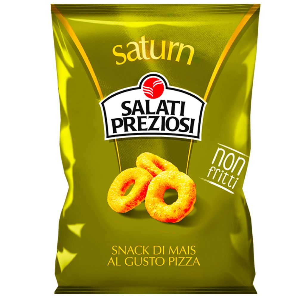 Salati Preziosi Saturn, snack aus Mais mit pizza-Geschmack, 110g 