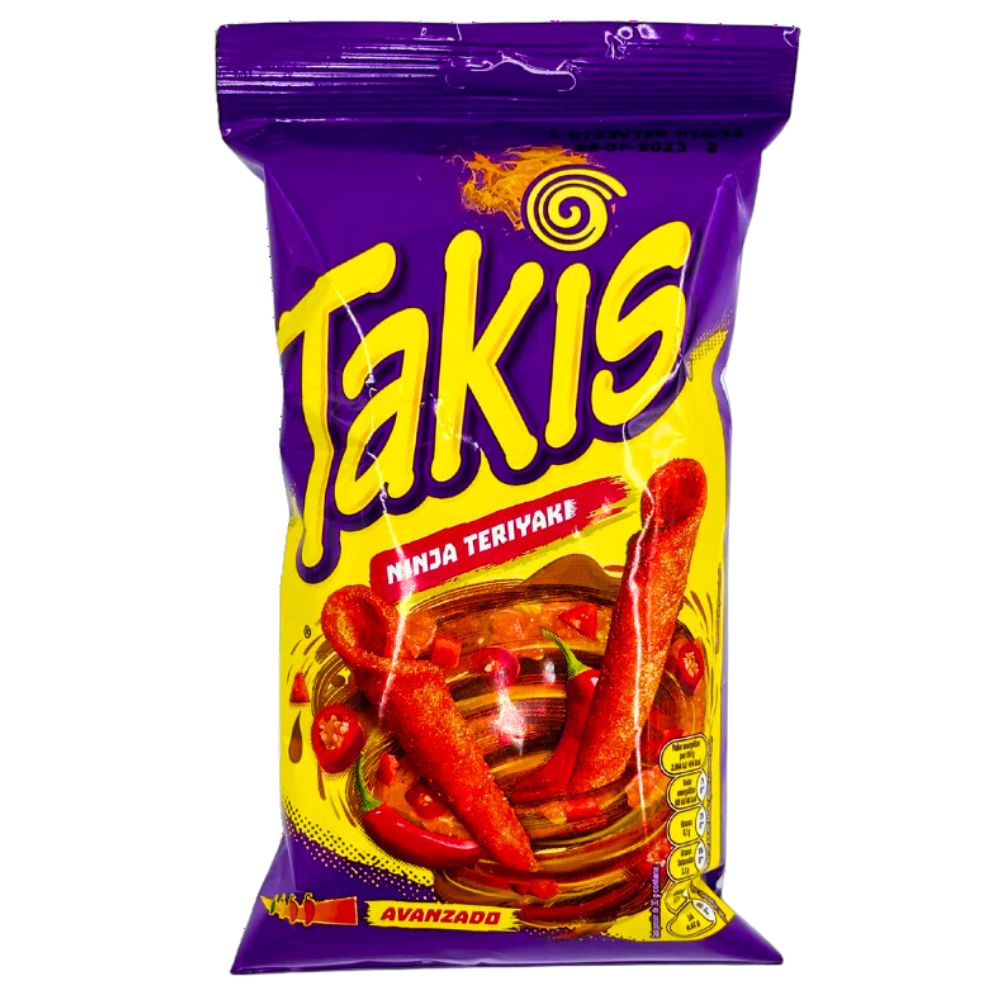 Takis Ninja Teriyaki, würzige Tortilla-Locken mit Teriyaki-Saucengeschmack, 90g 