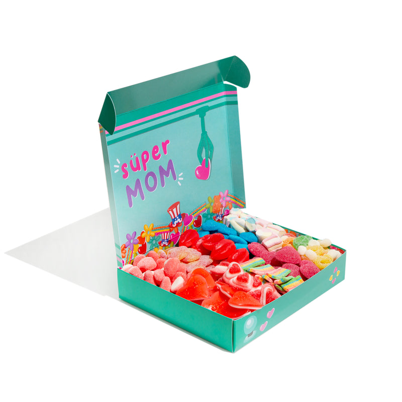 Snack Box - Mom Edition + Mutter Geschenkbox + Candy Box - Super Mom Edition - 1kg Überraschungsbox