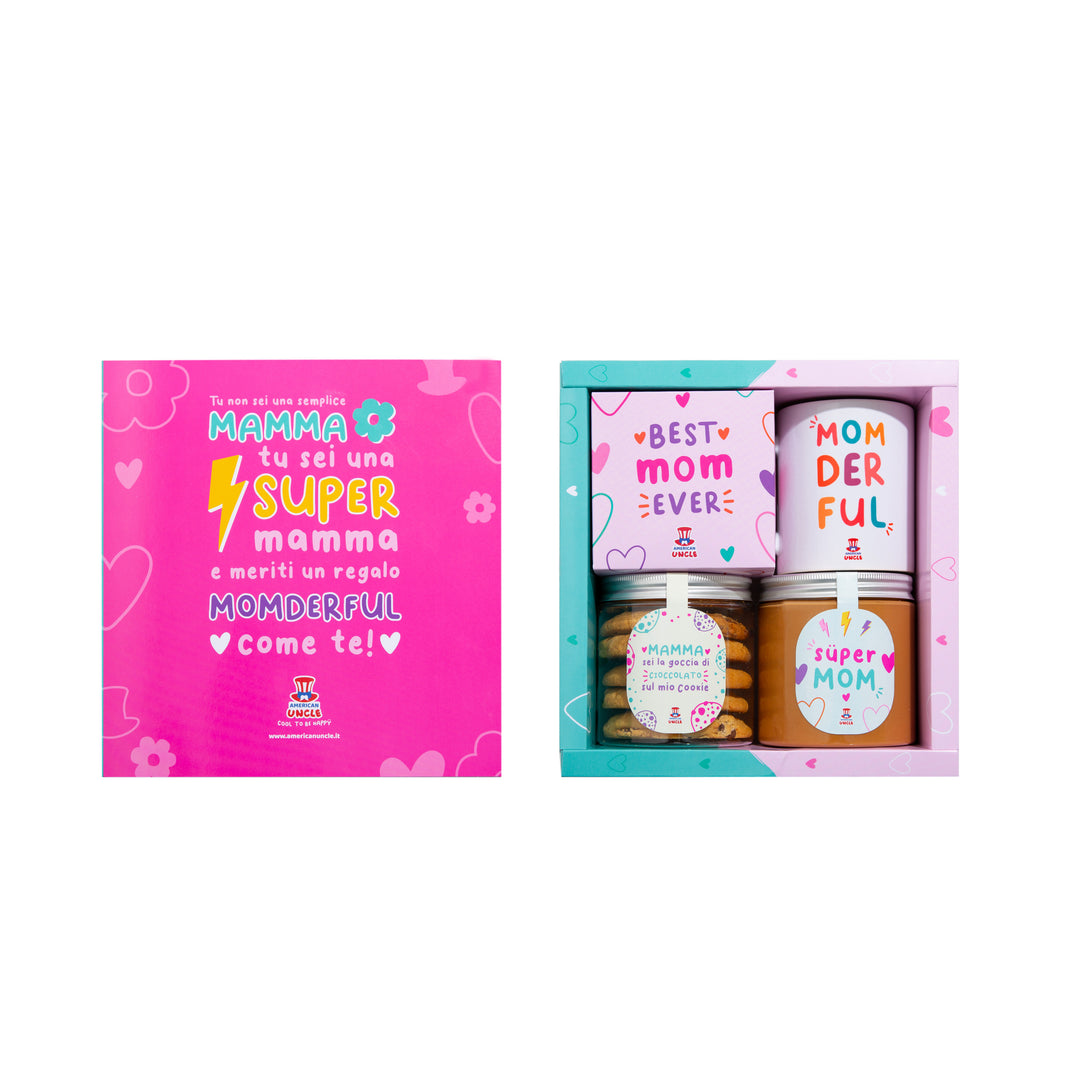 Snack Box - Mom Edition + Mom’s Gift Box + Candy Box - Super Mom Edition von 1kg als Überraschung 