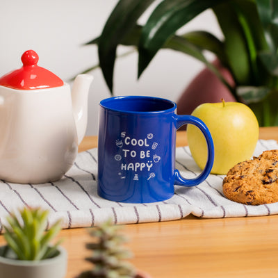 Mug Cool to be Happy, originelle Keramiktasse, Geschenkidee