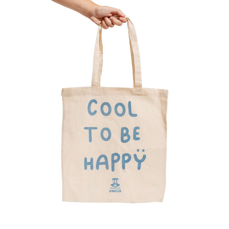 Shopper Cool to be Happy, robuste Baumwolltasche in Havana-Farbe, 35x40cm