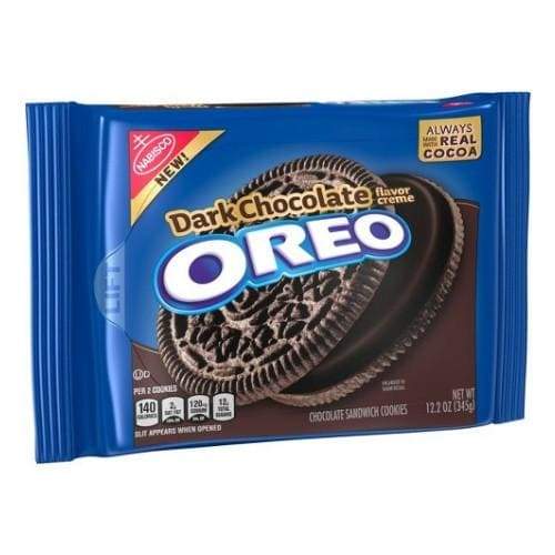 Oreo Dark Chocolate Flavor Creme, biscotti al cioccolato fondente da 345g (2029343998049)