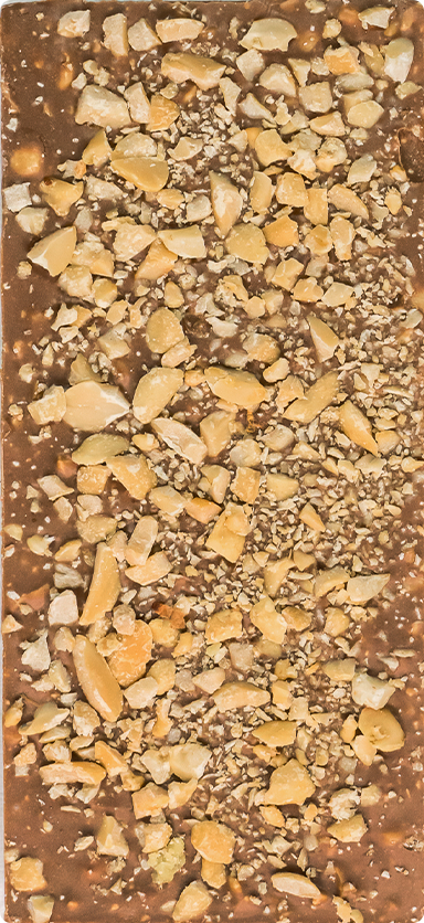ChocoLetter Milk Choco & Peanuts, handwerkliche Milchschokoladentafel mit Erdnüssen, 100g 