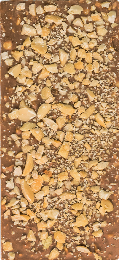 ChocoLetter Milk Choco & Peanuts, handgemachte Milchschokoladentafel mit Erdnüssen 100g