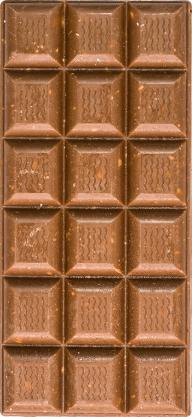 ChocoLetter Milk Choco & Peanuts, handwerkliche Milchschokoladentafel mit Erdnüssen, 100g 