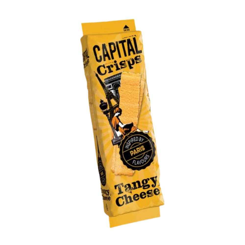 Capital Crisps Paris Tangy Cheese, würzige Käsechips in 75g 