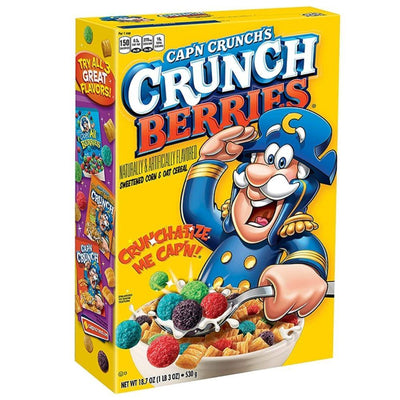 Cap'n Crunch Berries Large Size, cereali ai frutti di bosco da 530g (4752679665761)