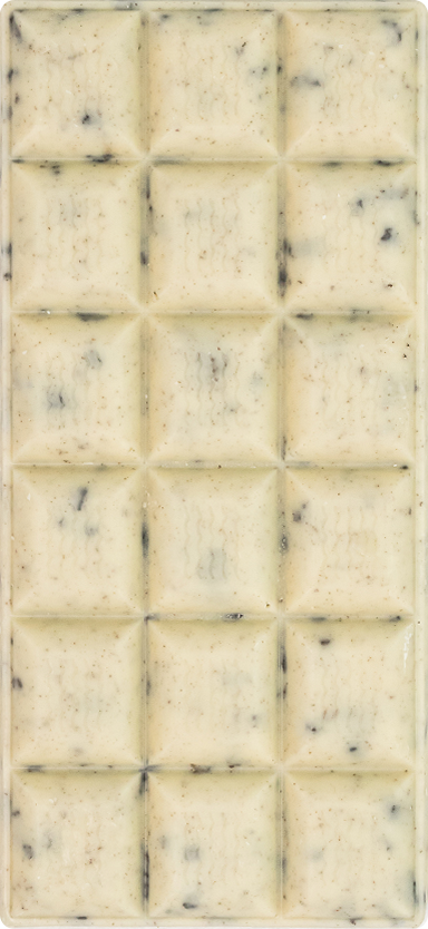 ChocoLetter Cookies & Cream, handgemachte weiße Schokoladentafel mit Keksstücken, 100g 